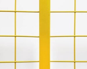 Galvanized warehouse security netting yellow 1900x1850mm
