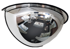 Half dome convex mirror for warehouse safetyConvex Mirror Malaysia indoor ceiling installation