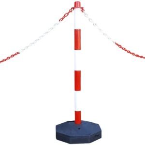 850mm plastic safety barrier pole with chain