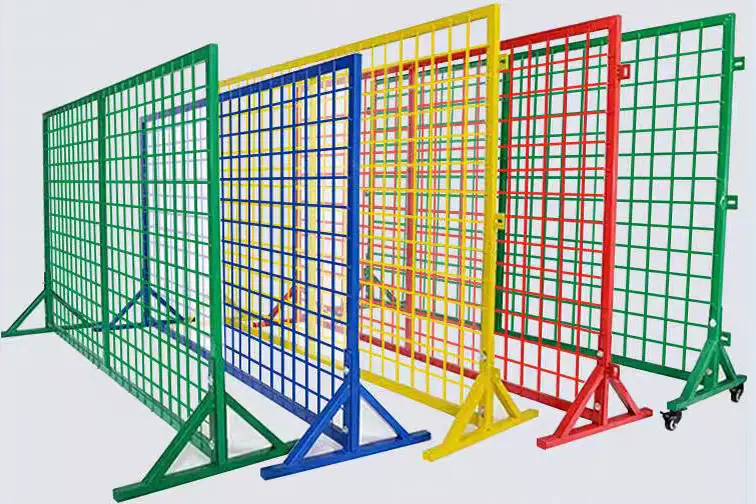 Movable barbed wire warehouse netting barrier