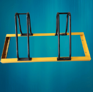 Secure bicycle wheel clamp stand