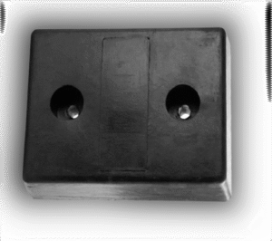 Rubber dock bumper with pre-drilled holes