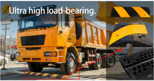 Portable rubber speed bump 1 channel cable hump