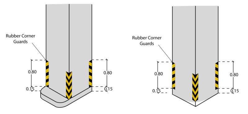 Corner Protector Rubber Malaysia BBIM BBIM-00010B Recycled Rubber