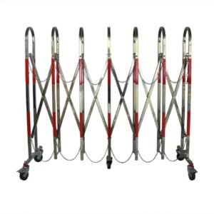 Stainless Steel Coated Expandable Barrier Close-up Surface Malaysia