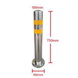 BA Finish Bollard Stainless Steel Half Ball Cap 4 Inch