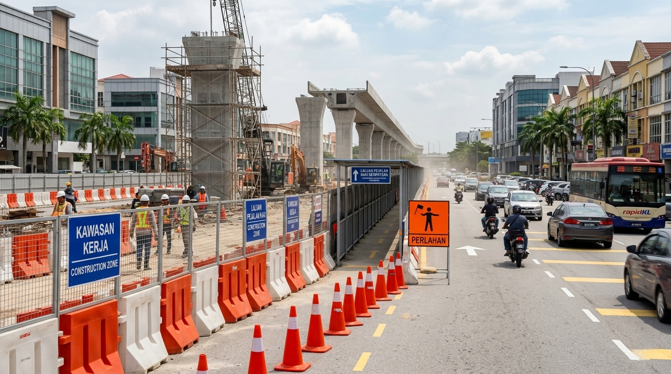 Traffic safety and site protection solutions for construction projects in Malaysia