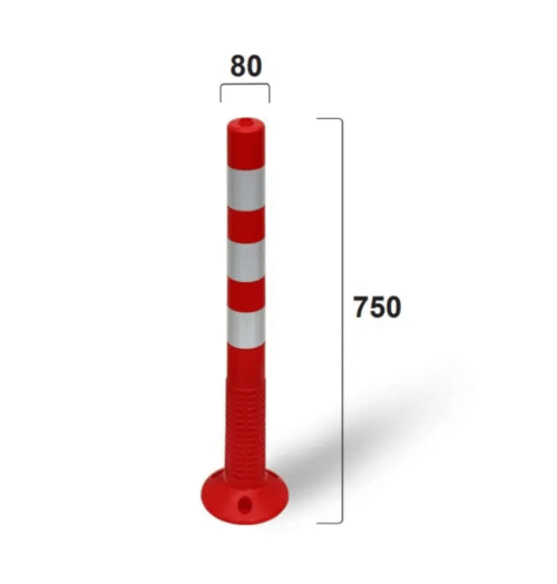 Yellow Reflective Collar Flexible Delineator Pole 75cm Malaysia
