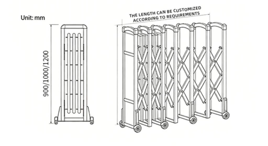 Industrial Barrier Gate 1.2m Height Isolation Guardrail Malaysia