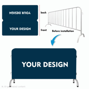Polyester Mesh Fabric Barricade Banner Material Close-up