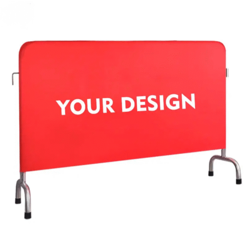 Custom Branding Logo Printed Barricade Banner Full Colour