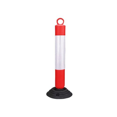 Flexible bollard at car park entrance and driveway