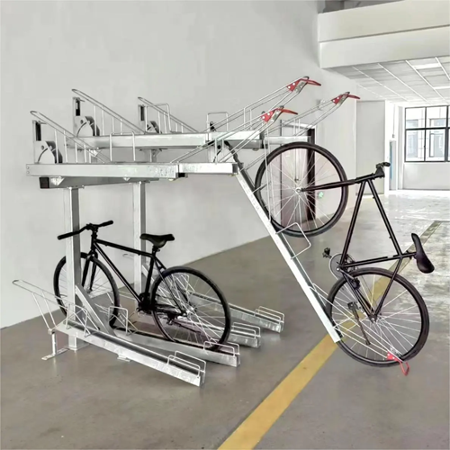 Galvanised Steel Bicycle Rack Top Tier Slot Detail BBIM