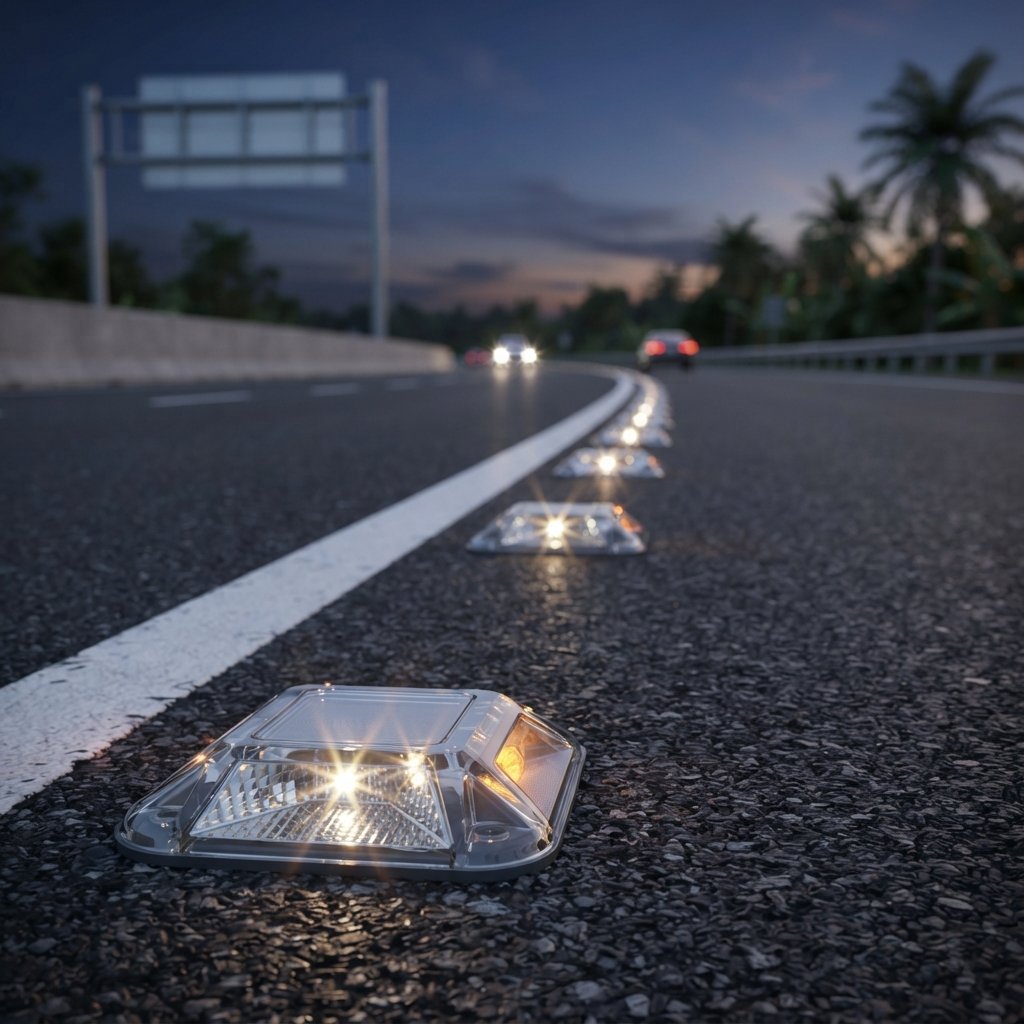 Road studs and reflectors Malaysia for road visibility and safety