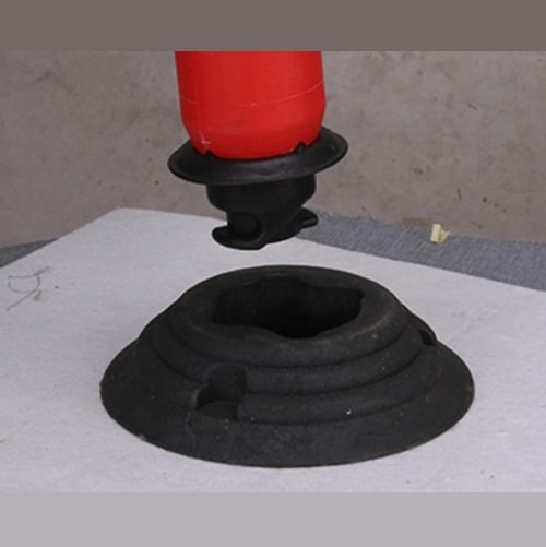 Flexible bollard springing back upright after vehicle impact