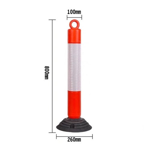 Flexible bollard 80cm and 120cm size comparison