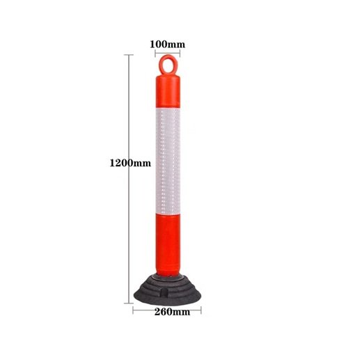 Flexible bollard 80cm and 120cm size comparison