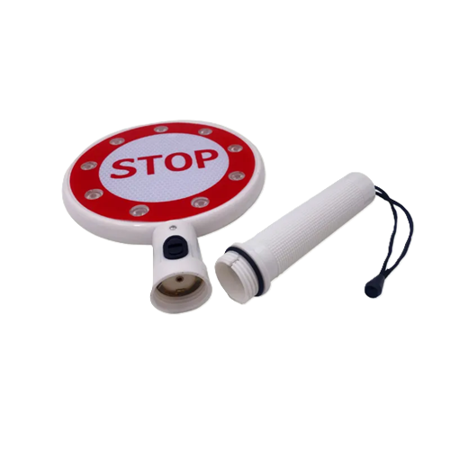 handheld LED stop and go traffic sign light. Handheld LED stop go light packed for Malaysia delivery