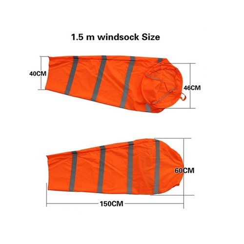 Outdoor reflective windsock 46cm x 1.5m BlueBox
