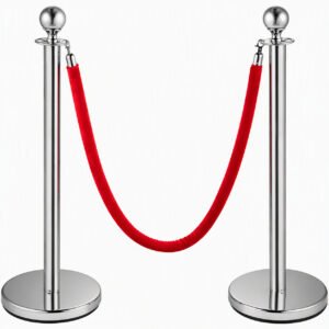 Stainless steel queue up stand pole