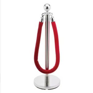 Stainless steel queue up stand pole