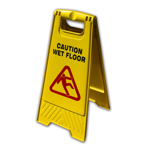 Wet floor caution sign