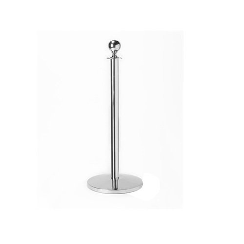 Stainless steel queue up stand pole